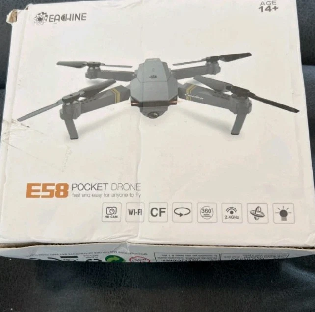 EACHINE E58 Pocket Drone, QUADCOPTER, With 480p Camera For Parts - Image 1 of 1