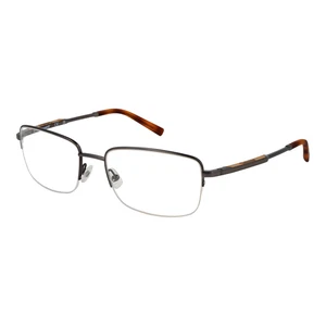 Timberland Eyeglasses TB50006 006 Gunmetal Rectangle Half Rim Metal Frames Men 5 - Picture 1 of 3