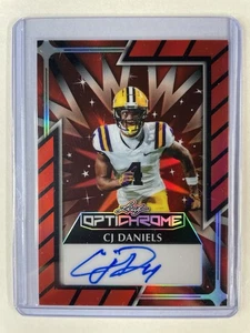 CJ Daniels RC Auto #d/9. Miami Hurricanes vía LSU 24 hojas óptico ecléctico - Imagen 1 de 2