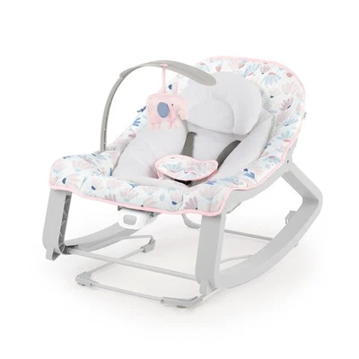 Ingenuity Keep Cozy 3-in-1 Grow with Me Vibrating Baby Bouncer Pink Burst  - Image 1 of 4