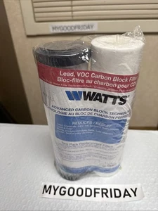 Sealed 2 Pack Watts WP560088 Advanced 5 Micron Lead VOC Carbon Block Filters - Picture 1 of 6