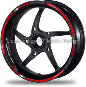 Set Laminato Rosso Ducati Supersport S Moto Decalcomanie Cerchio Adesivi /359 - Imagen 1 de 2