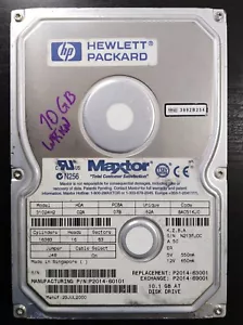 Maxtor 31024H2 10.1GB HP P2014-60101 63001 69001 5400RPM IDE Hard Drive TESTED - Picture 1 of 4