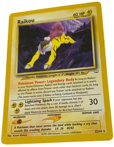 Pokémon Karte Raikou 22/64 Neo Revelation Rare 1. Edition WOTC Fresh Mint - Bild 1 von 2