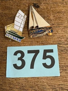 2 x vintage yaught enamel badges - Foto 1 di 2