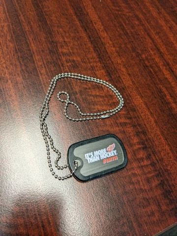 Detroit Red Wings Dog Tag Necklace OPEN PACKAGE #IMTH It's More Than Hockey NHL Cover