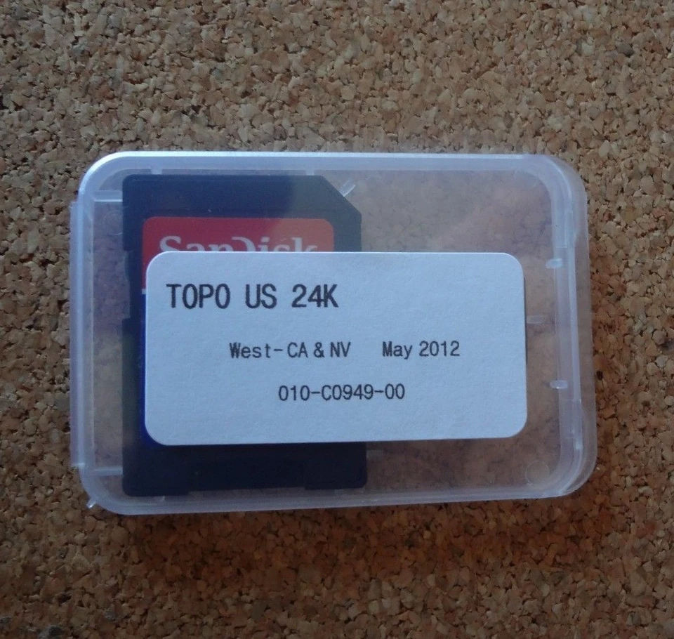 GARMIN TOPO U.S. 24K - WEST MAPS Micro sd card CA & NV 010-C0949-00  - Image 1 of 1