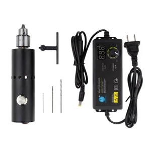 Mini Electric Drill Set 0.3-6.5MM DC 3V-24V Rotary Tool Kit Variable Speed - Picture 1 of 7