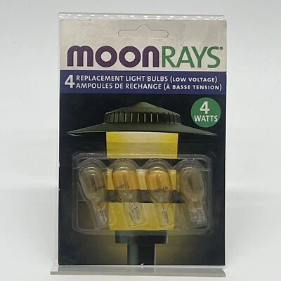 Moonrays Low Voltage Light Bulbs Yellow 4 Pack 12V 4W 52-4105-4 - Image 1 of 2