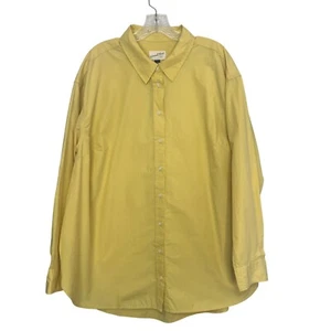 Universal Thread Oversized Button-Up Shirt Yellow Size 1X New - Picture 1 of 8