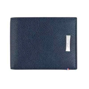 ST Dupont Billfold Wallet 6CC Blue Hammered Leather 180270 - Picture 1 of 4