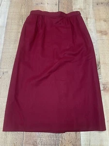 Pendleton A-Linien-Rock Damen 6 zierlich burgunderrot Plissee hoher Bund klassisch zum Überziehen - Bild 1 von 10