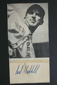 Carl Hubbell (d.1988) New York Giants HOF Cut Autograph Signed - Picture 1 of 4