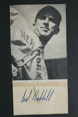 Carl Hubbell (d.1988) New York Giants HOF Cut Autograph Signed  - Image 1 of 4