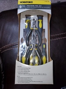 WORKFORCE 9 Piece Precision Tool Set 561835 NEW screwdrivers Pliers Cutters  - Picture 1 of 4