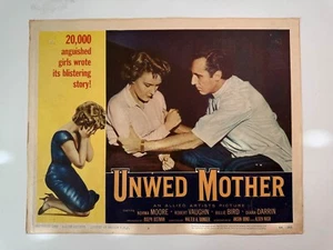 **Tarjeta de vestíbulo de artistas aliados *madre soltera* - rara película de serie B de 1958 efímera** - Imagen 1 de 3