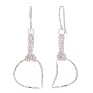 Pendientes colgantes de cadena de plata esterlina de 1,75" 2,5 gramos - Imagen 1 de 5