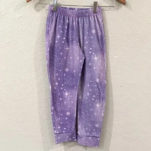 Wonder Nation Girls 6/6X Pajama Pants Purple Fleece Stars Loungewear - Picture 1 of 7