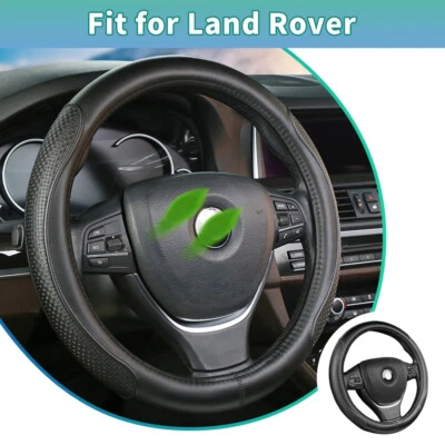 Cubierta superior de cuero para volante de 38 cm para Land Rover Range Discovery Defender EE. UU. Foto 1 de 4