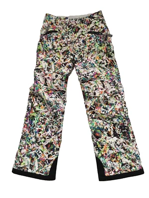 Pantalones de esquí/snowboard Spyder juveniles blancos/color salpicaduras forrados aislantes talla 16 usados en excelente estado Foto 1 de 4