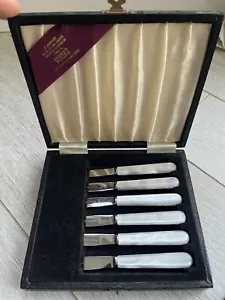 Viners of Sheffield England Set di 6 coltelli in acciaio inox in orig. Scatola - Foto 1 di 6