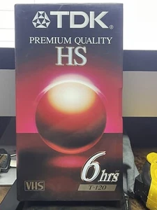 TDK Premium Quality HS 6 Hours T-120 Blank VHS VCR Tape NEW Sealed - Picture 1 of 1