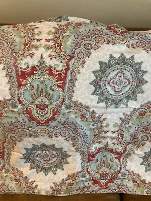 Hermoso sobre Pottery Barn Euro Sham Neena 28 X 30 marfil con azules Foto 1 de 4