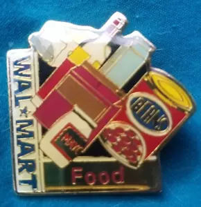 Vintage Wal-Mart Employee Associate Pin - Food Department Enamel Lapel Walmart - Picture 1 of 5