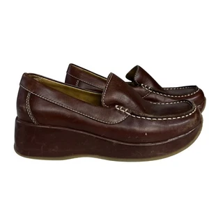 Steve Madden Womens Ambur Loafers Shoes Y2K Leather Brown Size 5.5 - Picture 1 of 9