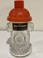 Vintage Mennen Skin Bracer Aftershave Fire Hydrant 7oz Bottle 6" Glass w/ lid