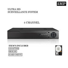Grabadora de video de vigilancia 4 canales 5 MP DVR Full HD 4 en 1 CCTV 1920P Ultra HD Reino Unido