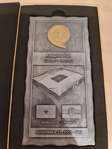 Morocco V Croatia Match 12 date 23-11-2022 FIFA World Cup Qatar VIP Gift Plaque Cover