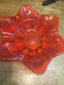 Vintage 9” Star Shaped Orange Ashtray  - Picture 1 of 6