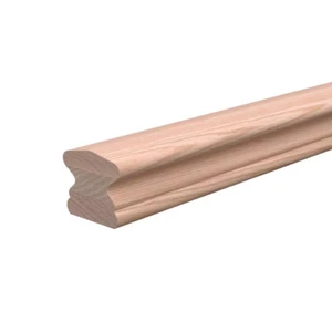 8 Foot Handrail Unfinished Red Oak Wood Stair Hallway Balcony Hand Rail Railing - Picture 1 of 12