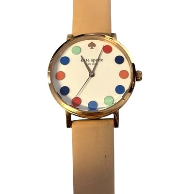 EUC Kate Spade Metro Dot Color Palate 34mm Rose Gold Plated Watch Needs Battery - Image 1 of 4