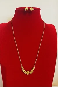 22 ct indian gold plated Necklace Set - Picture 1 of 2