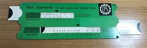 Vtg Slide Chart 1961 Lees-Bradner Co Hobbing Time Calculator Hob Approach * NOS - Picture 1 of 7