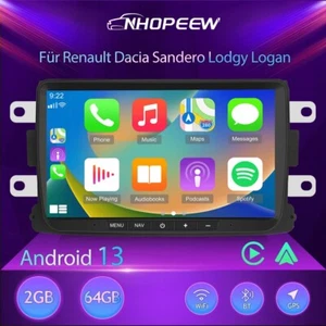 64GB Android 13 Carplay Autoradio GPS Navi Für Renault Dacia Sandero Lodgy Logan - Bild 1 von 24