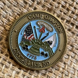 Challenge Coin U.S. ARMY ENGINEERS Camp Grafton DEVILS LAKE, ND Bronze Military - Picture 1 of 5