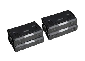 4 Stück SORTIMO Systembox L-BOXX Mini anthrazit Deckel OPAK/schwarz - Bild 1 von 5