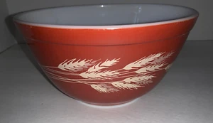 DE COLECCIÓN PYREX COSECHA OTOÑO Color óxido con eje de trigo beige 1,5 Tazón Mezclado 402 - Imagen 1 de 9