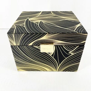 Estée Lauder Re Nutriv Black Gold Leaf Design Keepsake Jewelry Trinket Box - Picture 1 of 16