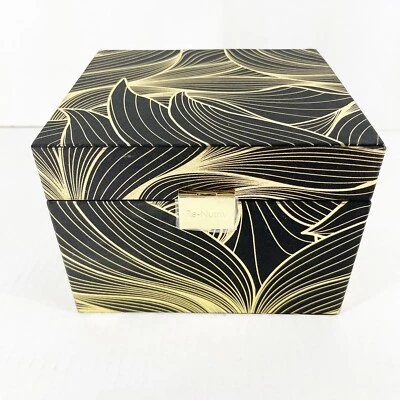 Estée Lauder Re Nutriv Black Gold Leaf Design Keepsake Jewelry Trinket Box - Image 1 of 4