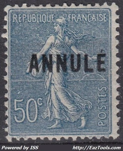 FRANCE COURS D'INSTRUCTION SEMEUSE ANNULE N° 161 CI2 NEUF * GOMME AVEC CHARNIERE - Picture 1 of 2