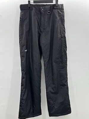 SkiGear Snow Pants Mens Medium Black Straight Leg Nylon Skiing Snowboarding - Image 1 of 4