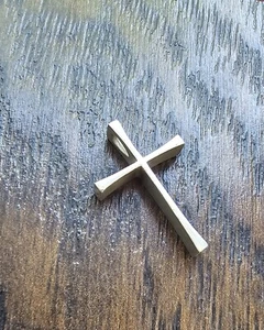 Retired James Avery Thick Silver Cross Pendant Unisex - Picture 1 of 5
