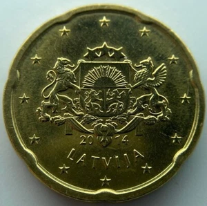 Latvia 20 euro cent  2014 - Picture 1 of 2