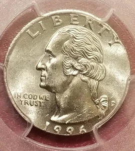 1996-D QUARTER STRUCK ON NICKEL PLANCHET ERROR PCGS MS-63! - Picture 1 of 3