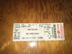 Vintage 2-10-2012 New Edition Reunion Your Ticket Stub Bobby Brown - Bild 1 von 2