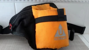 ULTIMATE Fanny Pack Water Bottle Holder Running Jogging Hiking Black Orange - Picture 1 of 5